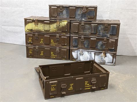 large 105mm british army issue metal ammo box|105mm c374 storage box.